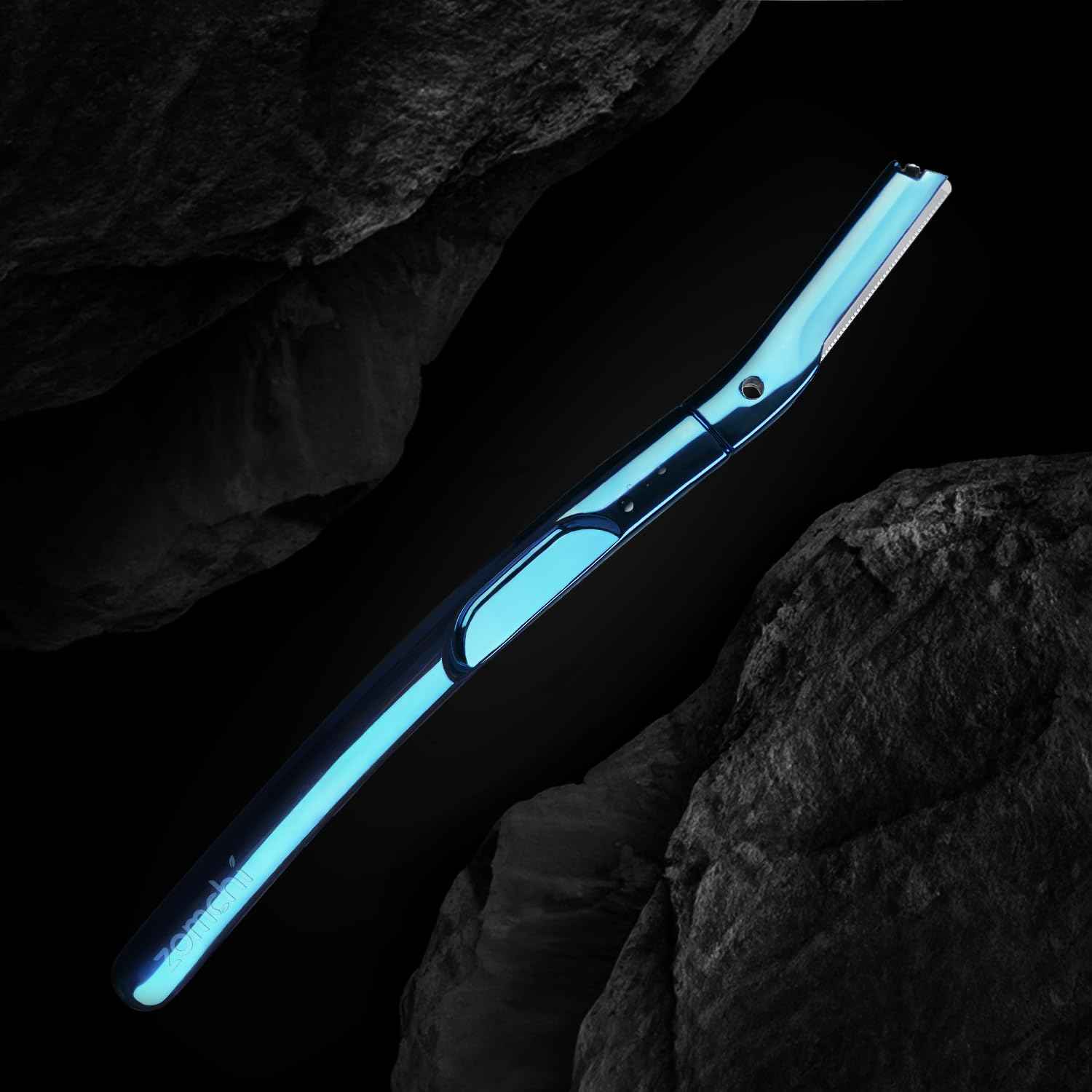 Blue Dermaplaning Razor with Silver Blade Disposal Box