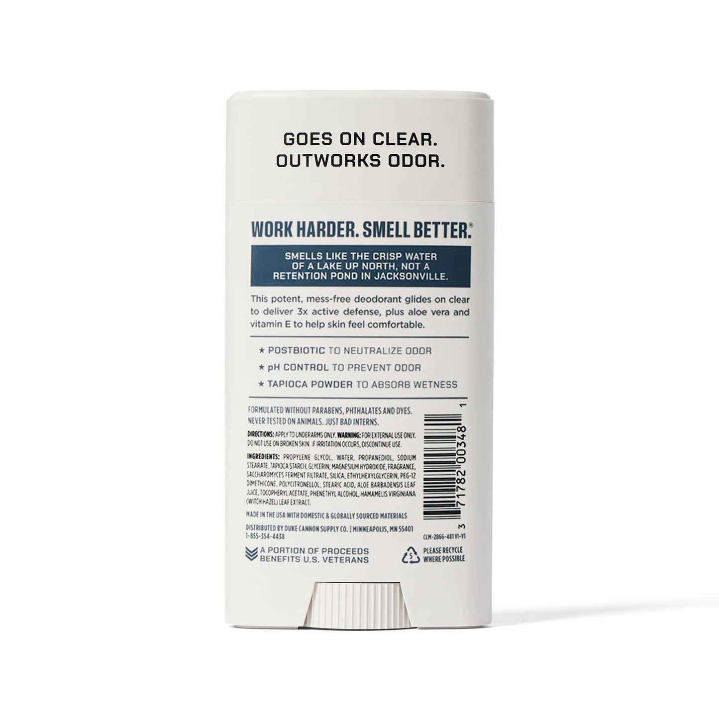 Duke Cannon Midnight Swim Aluminum-Free Deodorant for Men - Air Defense, Sandalwood + Lavender Scent, 3 oz – Long-Lasting, Clear Glide, Skin-Soothing Formula