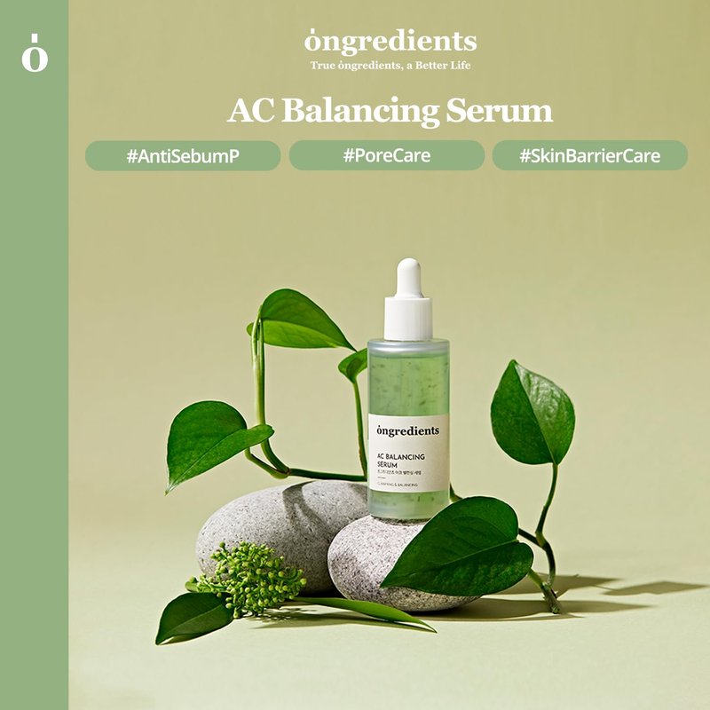 ONGREDIENTS AC Balancing Serum | Soothing Facial Serum | Niacinamide, Heartleaf, Ceramide, Panthenol, Hyaluronic Acid, Trouble Care, Oil Control, Non-Greasy | Vegan, Korean Skin Care 50ml / 1.69 fl Oz
