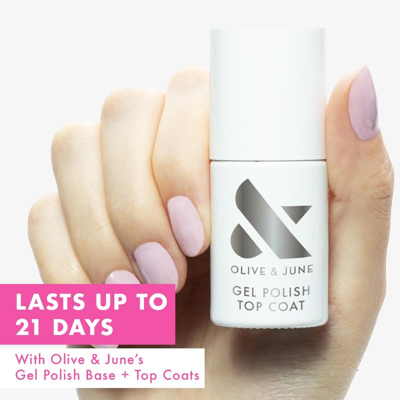 Olive & June Gel Polish Top Coat - Long Lasting, Damage-Free Nail Finish | Vegan & Cruelty-Free