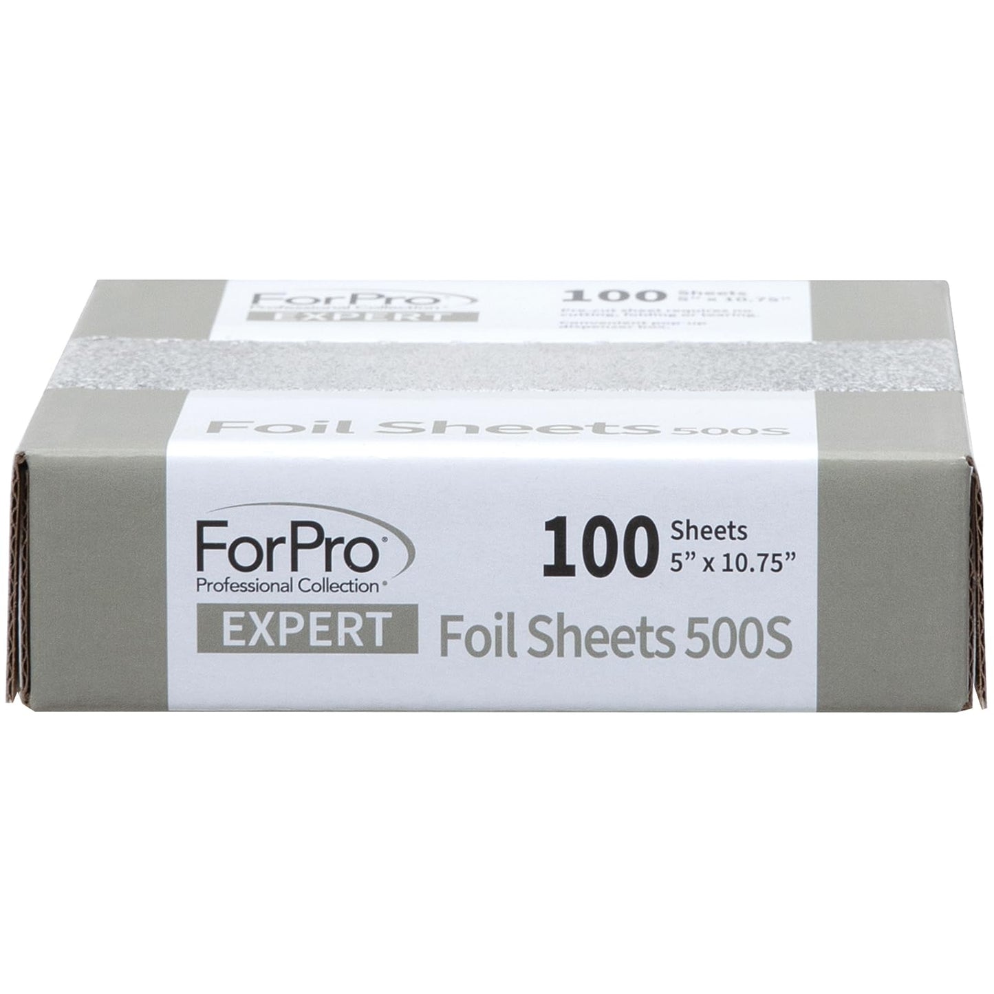 ForPro Expert Embossed Foil Sheets 500S, Aluminum Hair Foils for Color Application and Highlighting Services, Food Safe, Pop-Up Dispenser, 5” W x 10.75” L, 100-Count