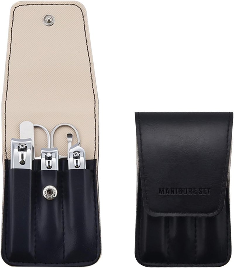 Nail Clippers Set - 6-Piece Manicure Kit for Men | Travel Case Included, Perfect Gift for Dad or Husband