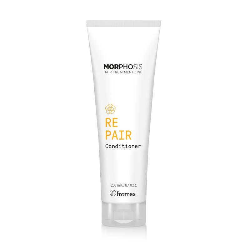 Framesi Morphosis Repair Conditioner - Moisturizing Hair Conditioner for Damaged Dry Hair - Hydrating for Dehydrated, Overtreated, Brittle Hair - Weightless, Fine Hair Friendly (8.4 Fl Oz)