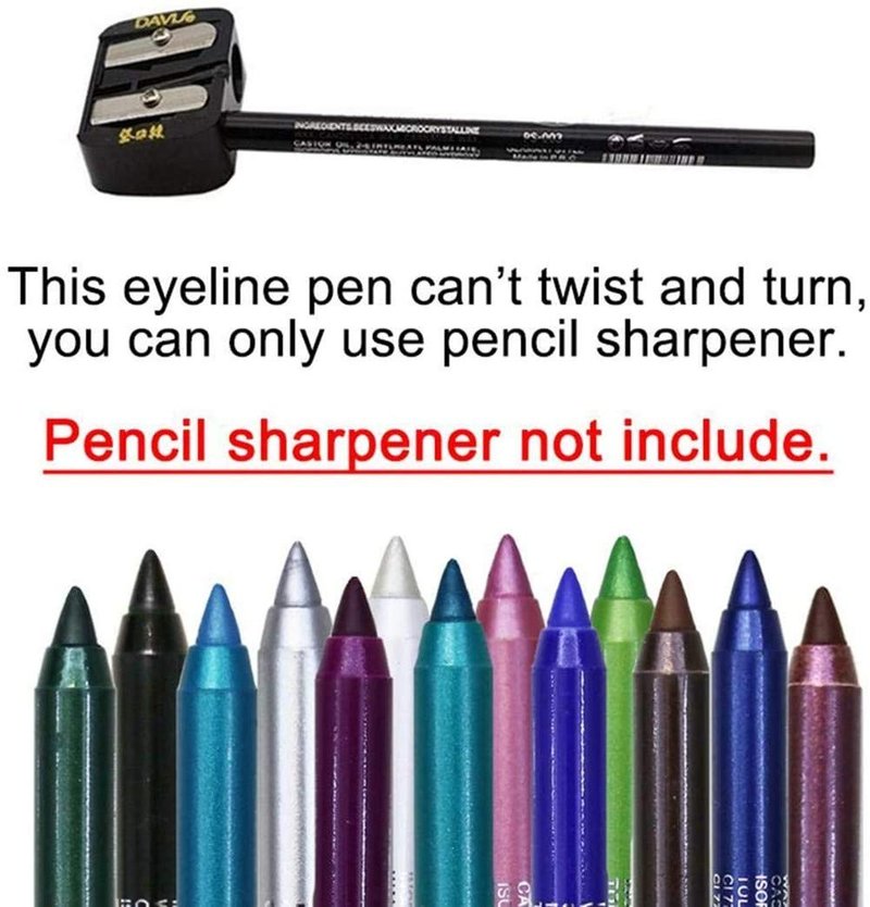 Waterproof Eyeliner Pencil - 12 Vibrant Colors | Long-Lasting Matte & Pearlescent Finish