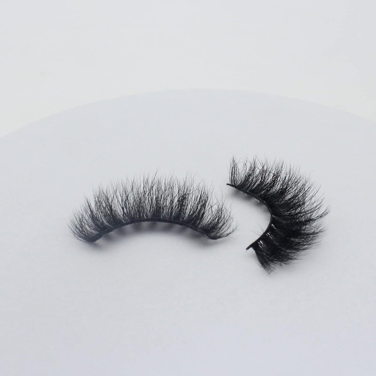 Lashes Eyelashes 8D Fluffy False Eyelashes Wispy Faux Mink Lashes Light Weight Fake Eyelashes Cat Eye Lashes 7 Pairs Pack, Black