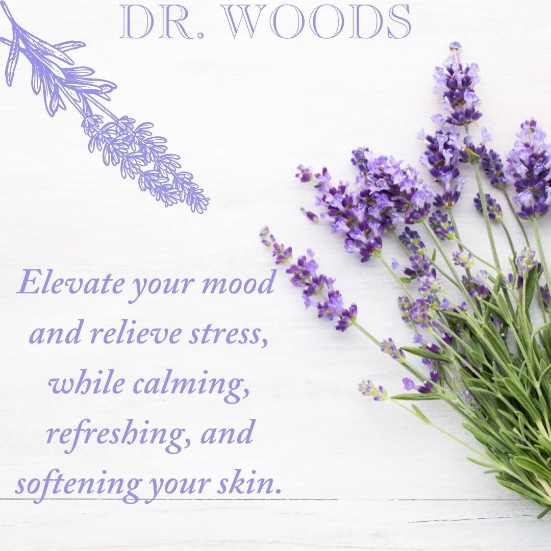 Dr. Woods Lavender Liquid Castile Soap - Castile Soap with Pure Lavender Oil, Body Wash for Men and Women, Natural Cleanser for Face, Hands, and Body - 32 Fl Oz, Pack of 2