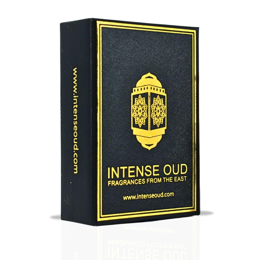 INTENSE OUD Gold Saffron Long Lasting Arabian Perfume Oils for Women 12ML (0.40 OZ) Fragrance Oil With Saffron, Amber & Vanilla Notes - Concentrated Perfume Oil & Valentines Day Gift With Black Box
