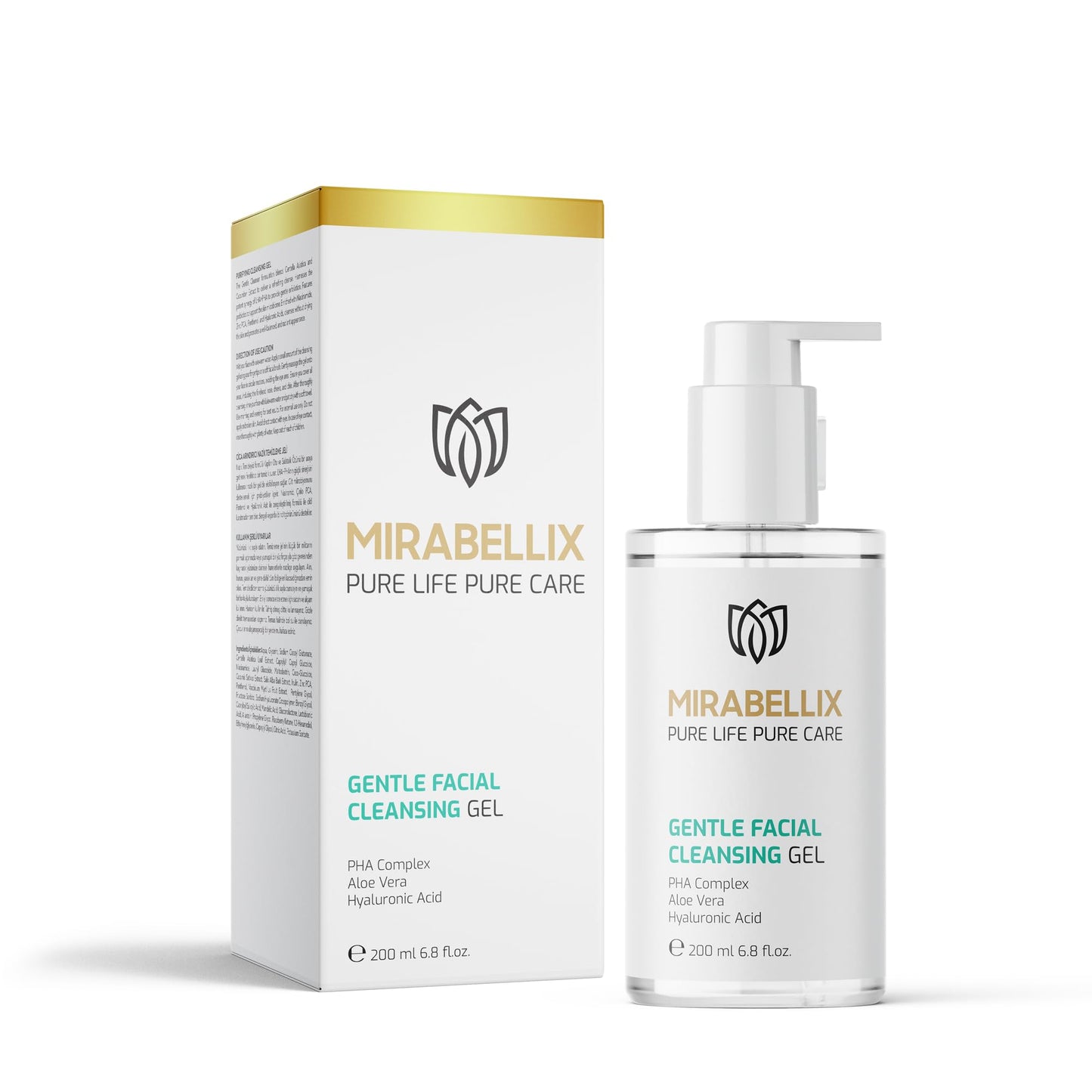 Gentle Foaming Face Wash Gel with PHA Complex, Aloe Vera, Hyaluronic Acid & Niacinamide – Hydrating Facial Cleanser for All Skin Types | Soothing, Purifying & Moisturizing | 6.76 fl. oz (200 mL)