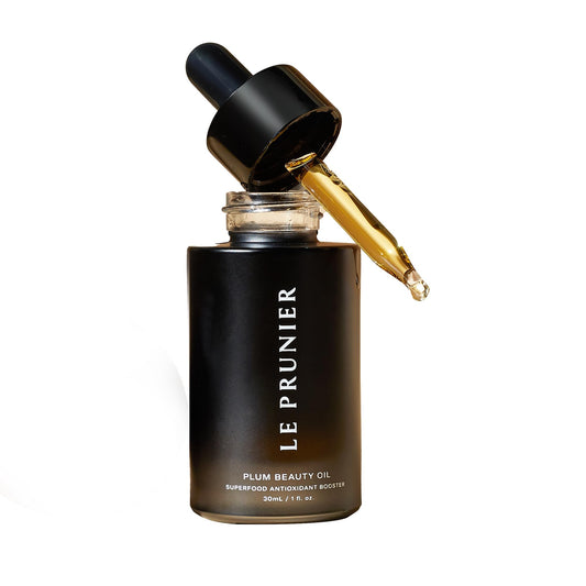 Le Prunier Plum Beauty Oil – Superfood Antioxidant Facial Oil | Vegan, Non-Comedogenic, Multi-Use Moisturizing Oil for Face, Hair & Body | Hydrating, Clean, Cruelty-Free Skincare | 1 fl oz