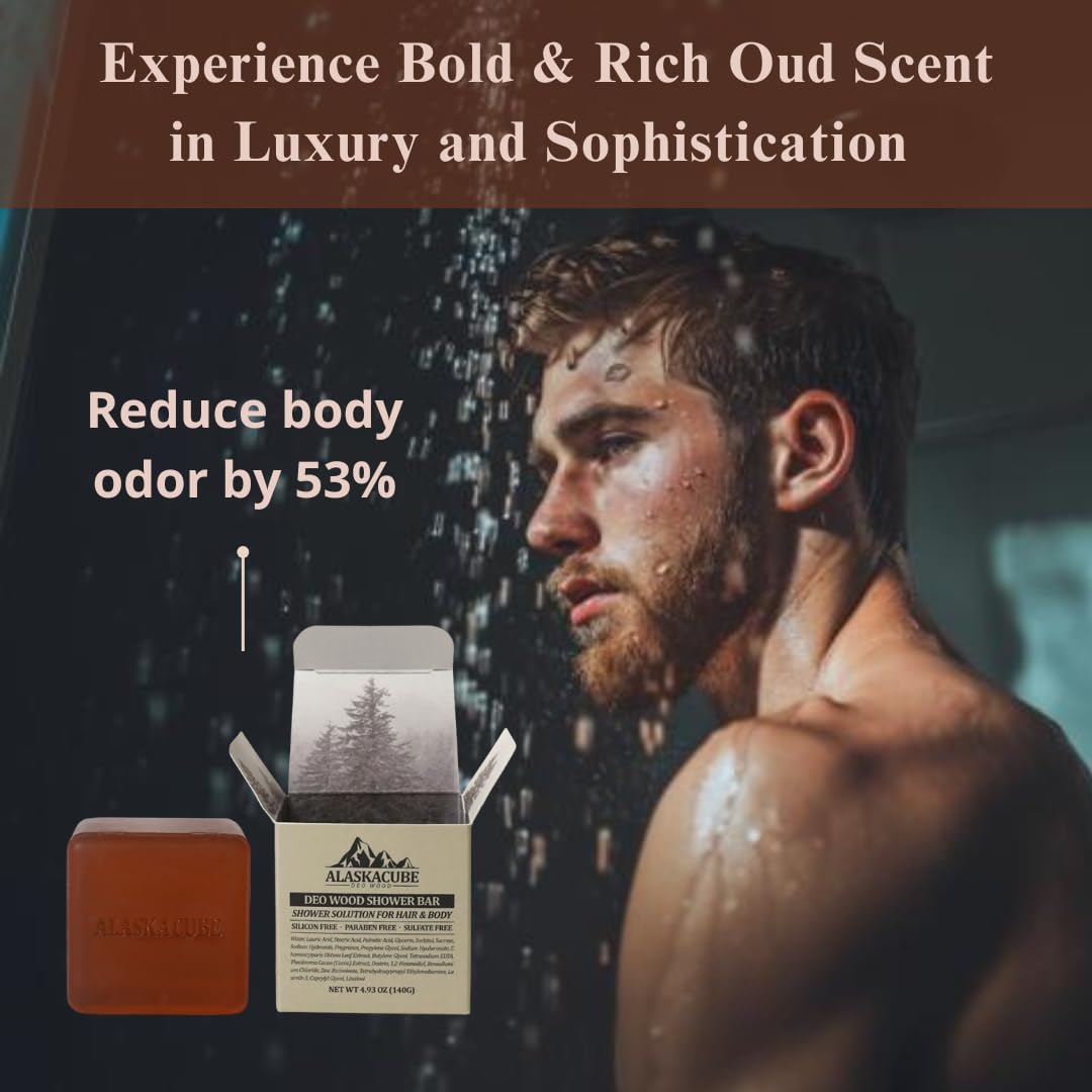 Sandalwood Shower Bath Soap Bar - Luxurious Long-Lasting Scent | Rich Foam for Face & Body (Pack of 3)