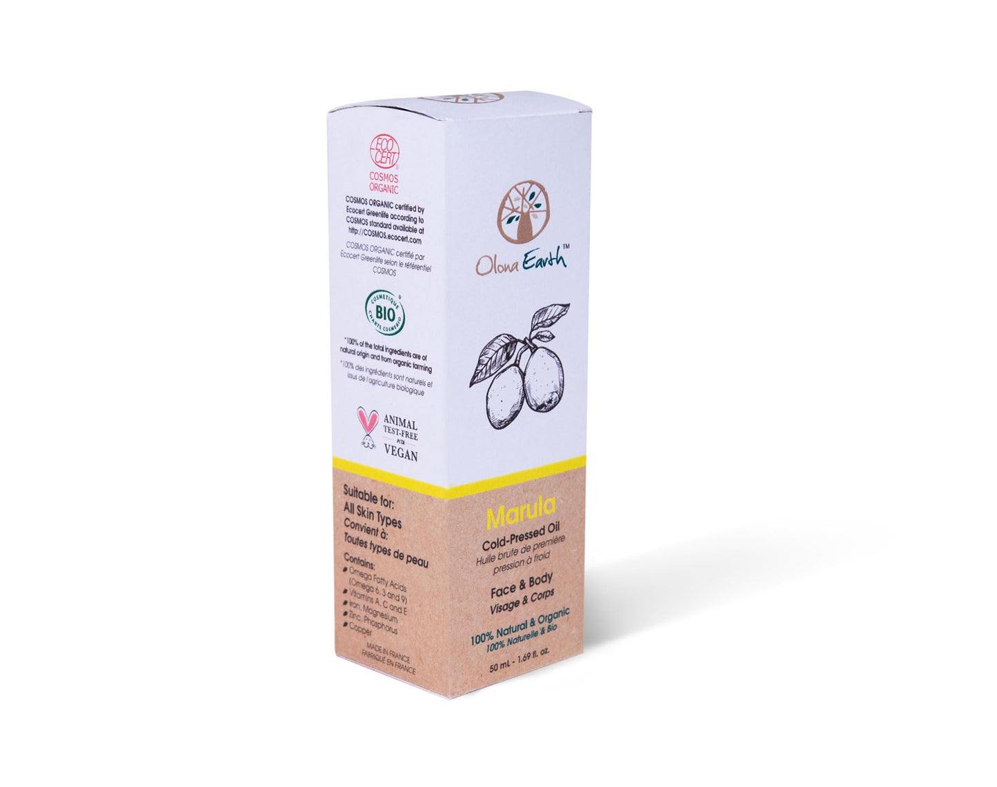 OLONA EARTH 100% ORGANIC MARULA COLD-PRESSED HYDRATING OIL