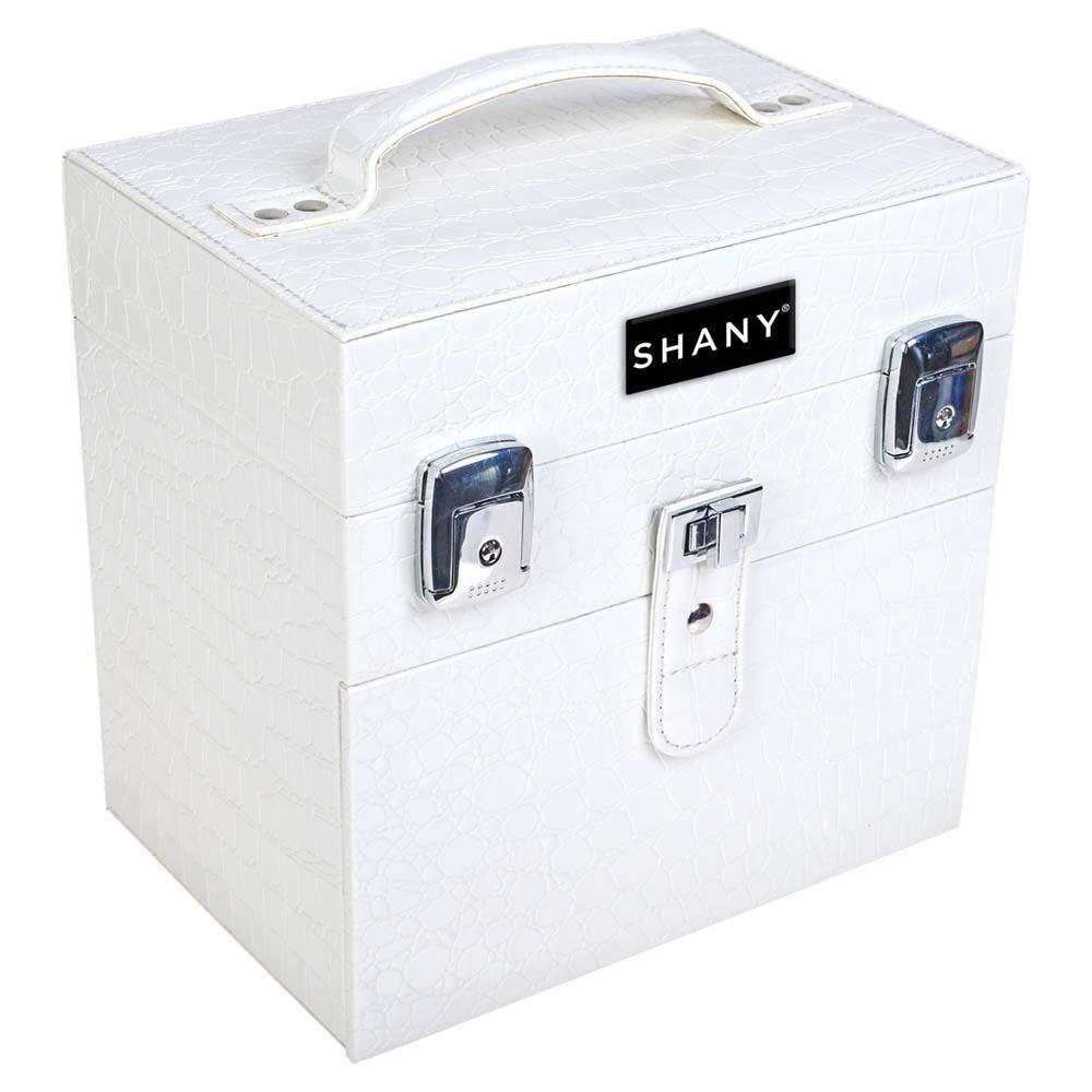 SHANY Makeup Travel Case - Versatile Organizer for Makeup & Nail Accessories | White Lily