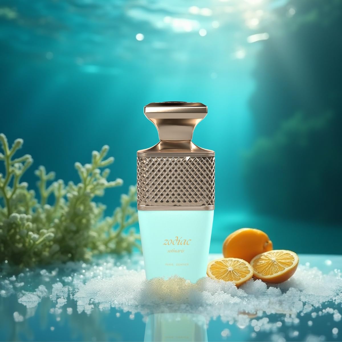 Paris Corner | Zodiac Solmaris Eau De Parfum 3.4 Fl Oz | Unisex Fragrance with Ginger, Sea Salt, Aquatic & Woody Notes | Fresh, Invigorating Marine Scent for Men & Women