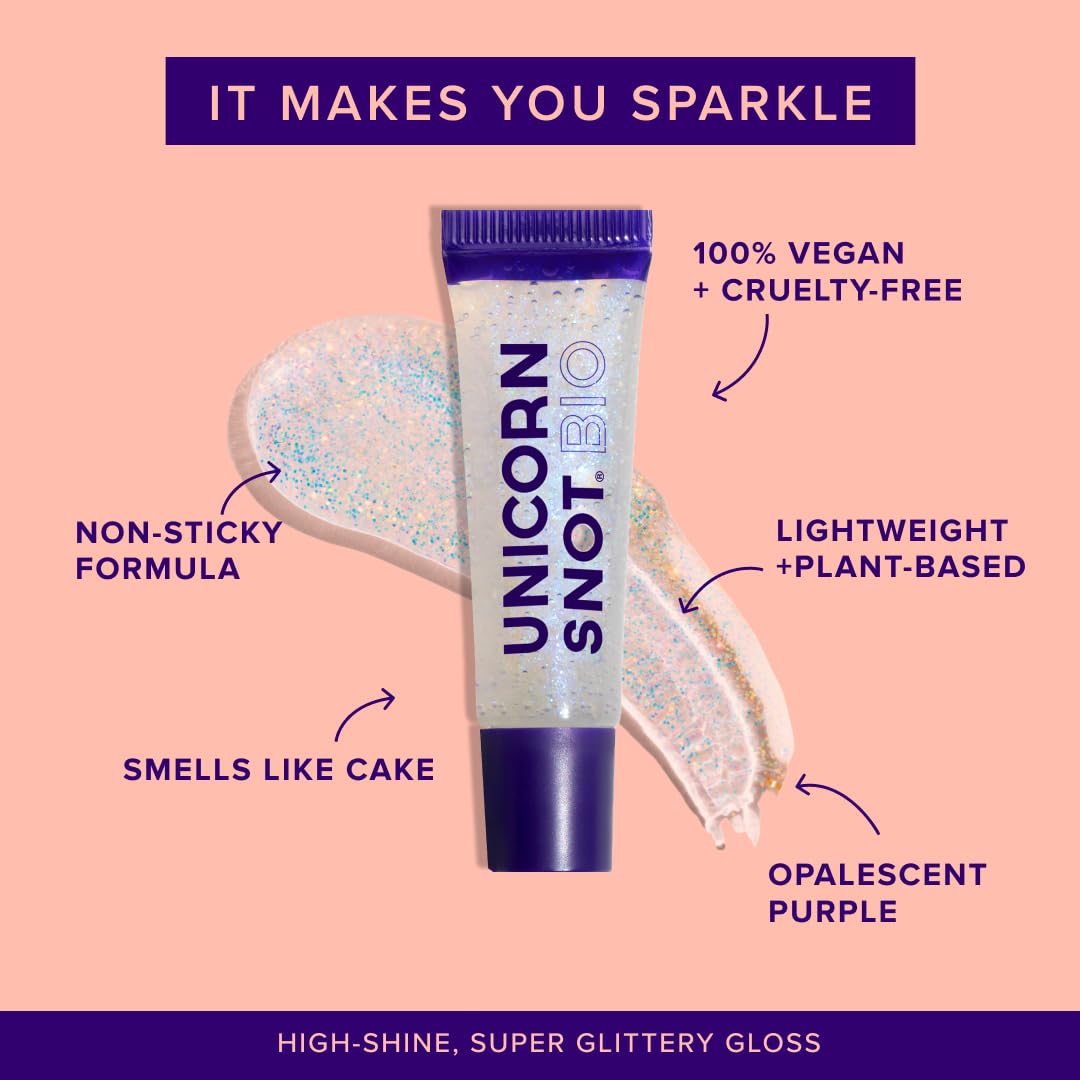 Unicorn Snot Lip Gloss - Long-Lasting Sparkly Shine | Vegan, Non-Sticky Formula, Clear Cosmos