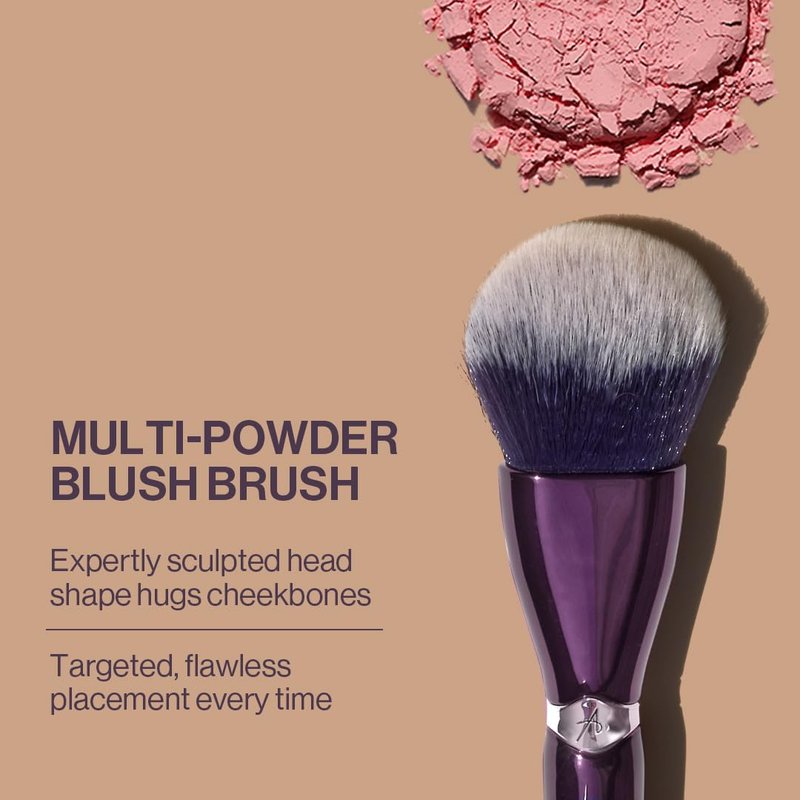 Anisa Beauty Multi-Powder Blush Brush | Professional Makeup Brush with Soft Synthetic Fibers | Ideal for all powder blush formulas | Vegan & Cruelty-Free