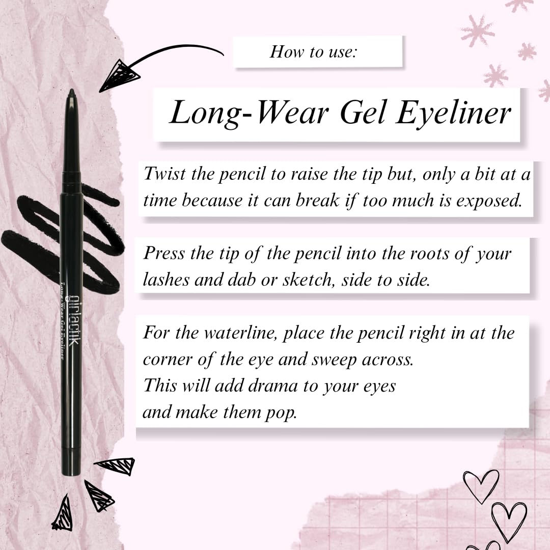 Girlactik Long-Wear Gel Eyeliner - Pure Black
