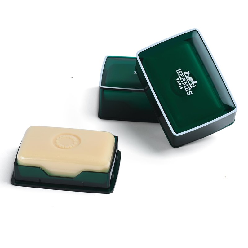 Hermes Eau d'Orange Verte Scented Soap Rectangular Bar in Signature Green Logo Box 1.7 ounces / 50 grams