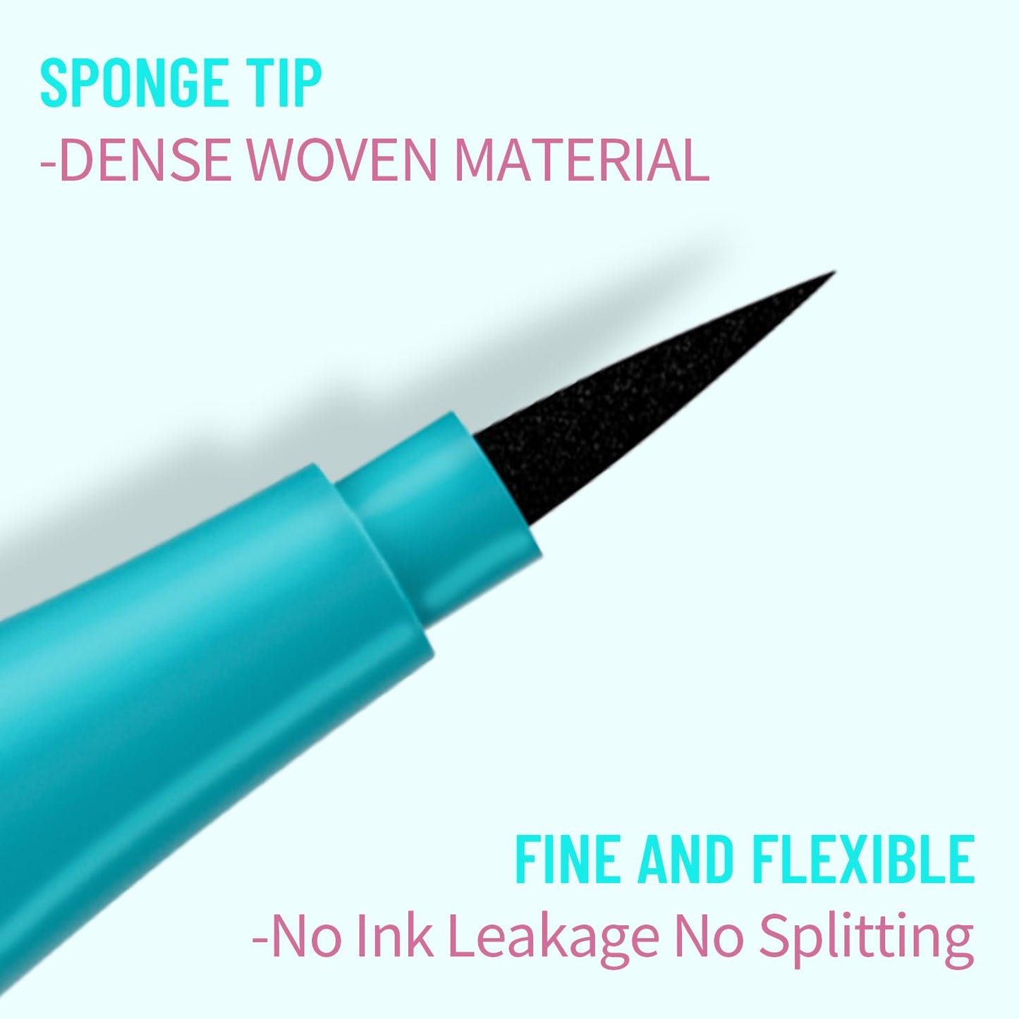 Liquid Eyeliner - Smudge-Proof Felt Tip Pen | Long-Lasting High-Pigmented Vegan Liner - Jet Black, 0.04 oz