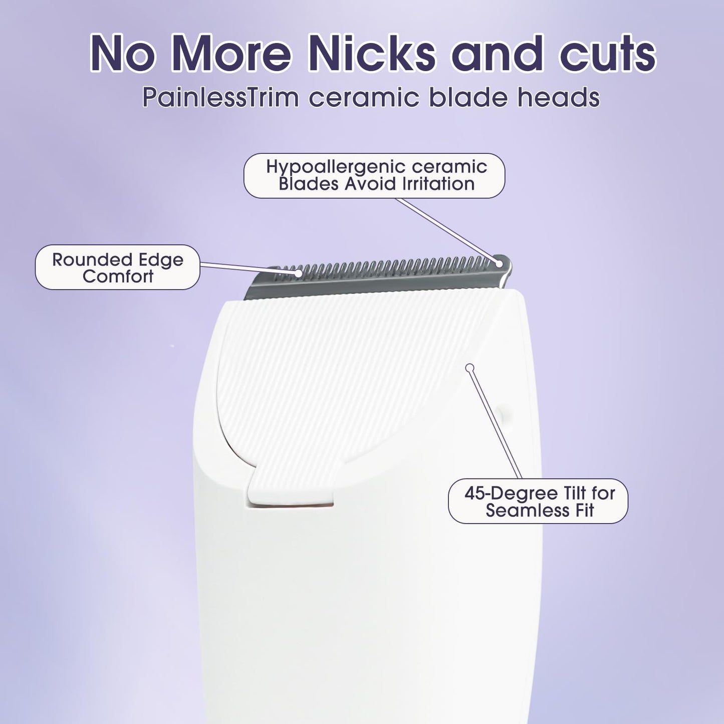 SavFinto Women Bikini & Pubic Hair Trimmer - Dual-Use Body Shaver for Men and Women | Multi-Area Facial & Body Hair Removal Tool