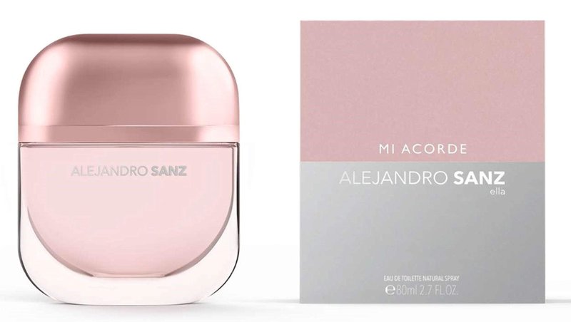 Alejandro Sanz, Mi Acorde, Ella, Fragrance, for Her, Eau de Toilette, EDT, 2.7oz, 80ml, Perfume Spray, Pink, Silver, Bottle, Made in Spain, by Tailored Perfumes (SANZ00)