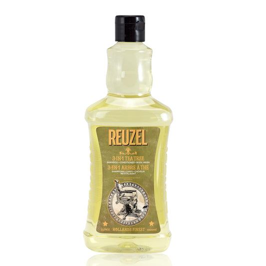 Reuzel 3-In-1 Tea Tree Shampoo, Cleanses Hair and Body, 33.81 oz