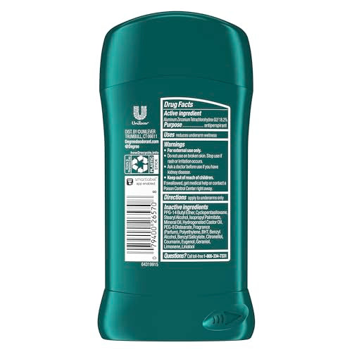 Degree Men Original Protection Antiperspirant Deodorant, Sport, 2.7 oz pack of 6