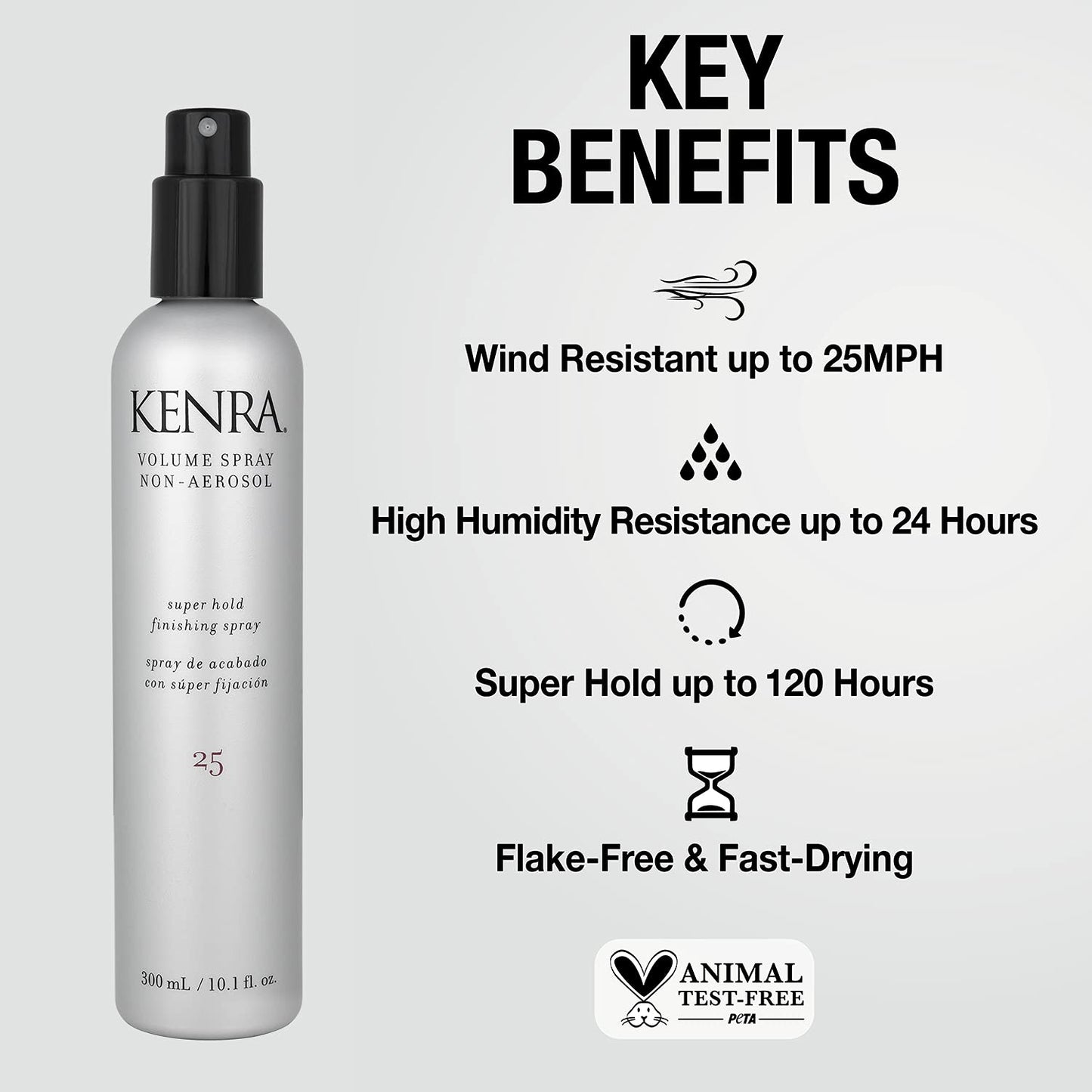 Kenra Professional Volume Spray Non Aerosol 25 | Super Hold Finishing Spray | High Humidity Resistance | Flake-Free and Fast-Drying | All Hair Types | 10.1 fl. oz. (2-Pack)