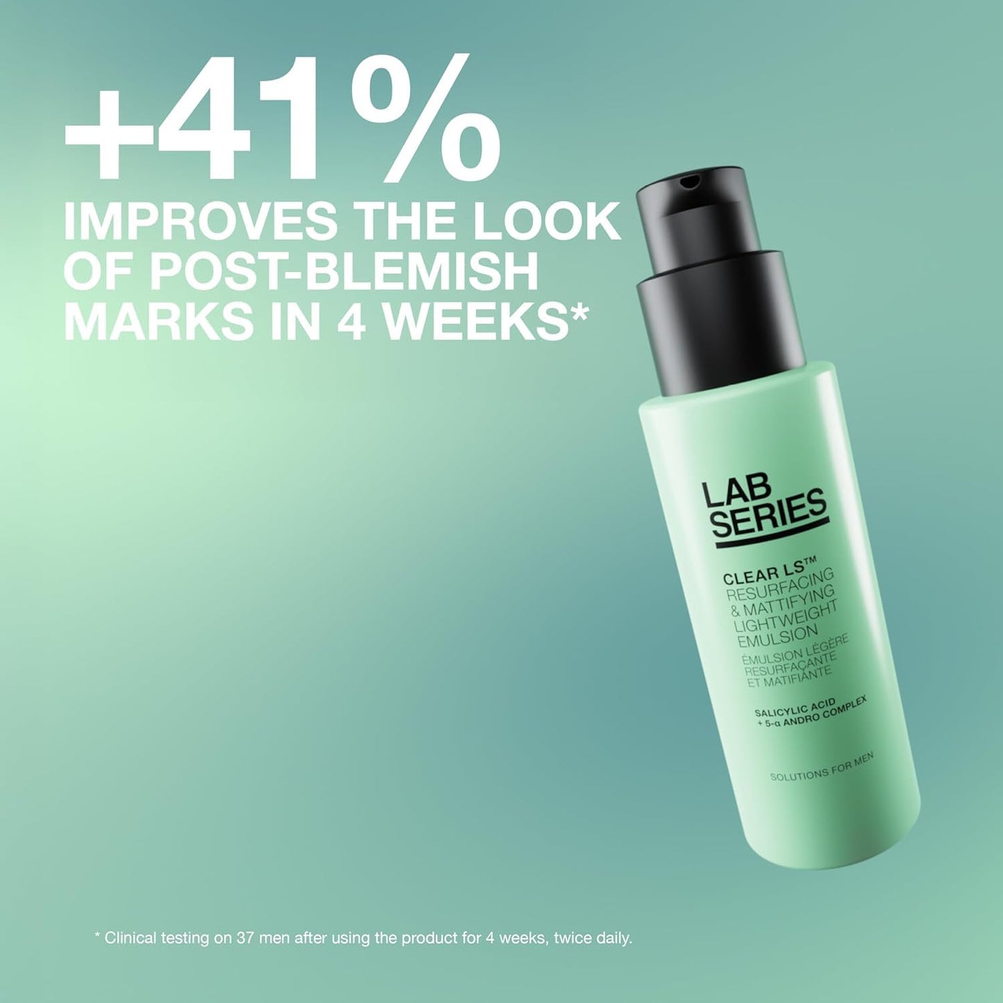 Lab Series Men's Clear LS 3 Step Routine Suitable for Acne Prone Skin - Skin Care Set For Men - Includes Full Size Toner, Travel Size Face Wash & Face Moisturizer
