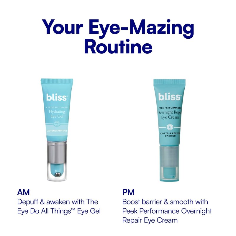 Bliss Eye Do All Things Hydrating Eye Gel Depuff & Brighten Straight-from-the-Spa Paraben Free, Cruelty Free 0.7 fl oz