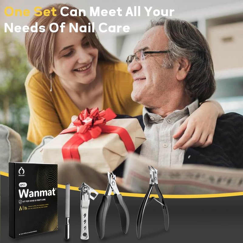 Toe Nail Clipper for Ingrown or Thick Toenails,Toenails Trimmer and Professional Toenail Nipper for Seniors with Stainless Steel Surper Sharp Blades (Podiatrist Nail Clippers Set)