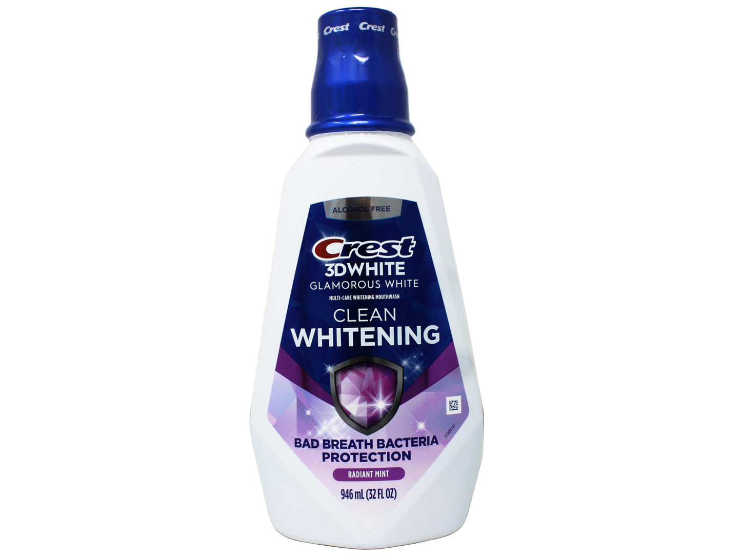 Crest 3D White Glamorous White Mouthwash, Alcohol Free Multi-Care Whitening Mouthwash, Arctic Mint, 32 fl oz (946 mL)