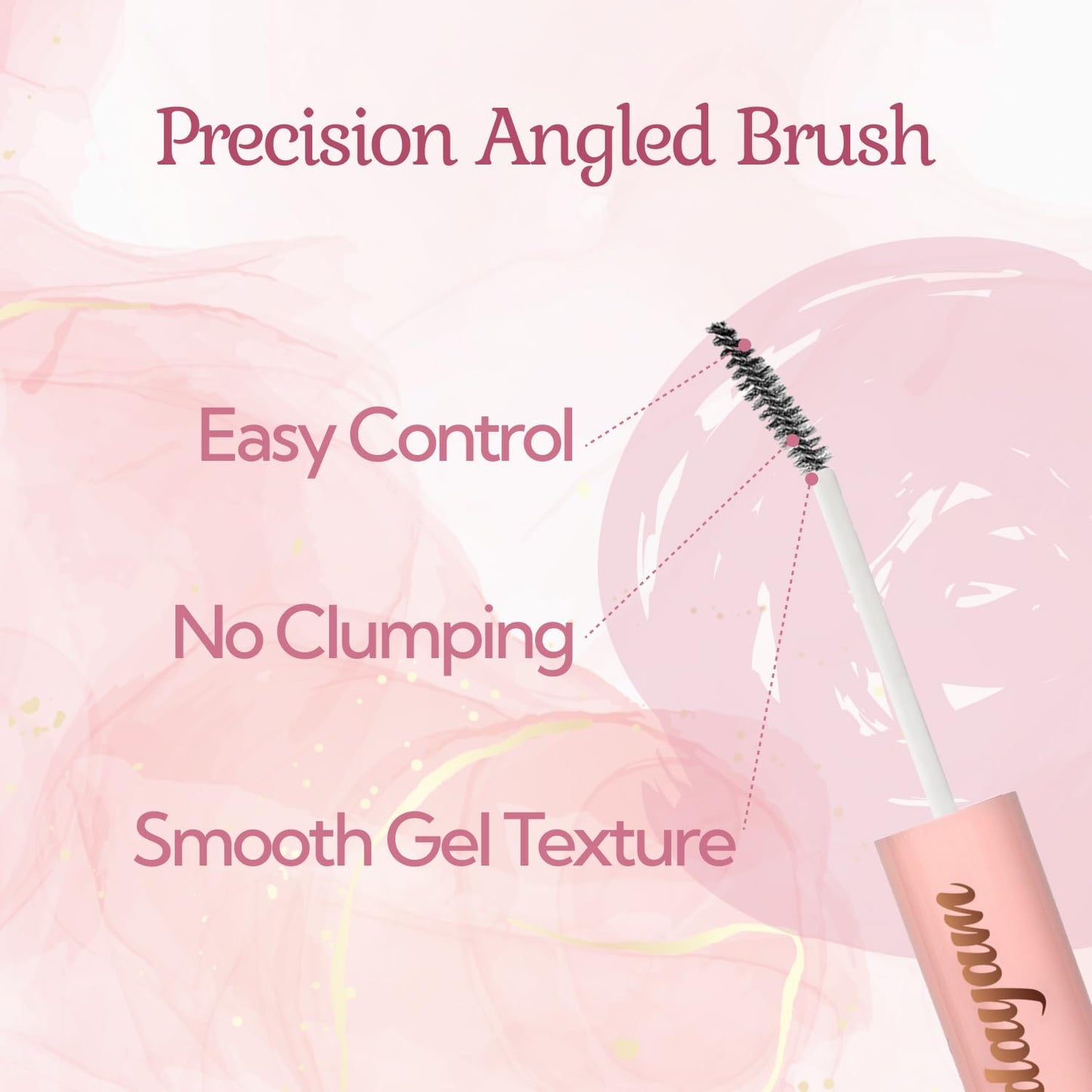 Eyebrow Tint & Eyebrow Gel – Smudge-Proof, Long-Lasting Color & Shape, Easy Application, Natural Full Eyebrow（Medium brown）