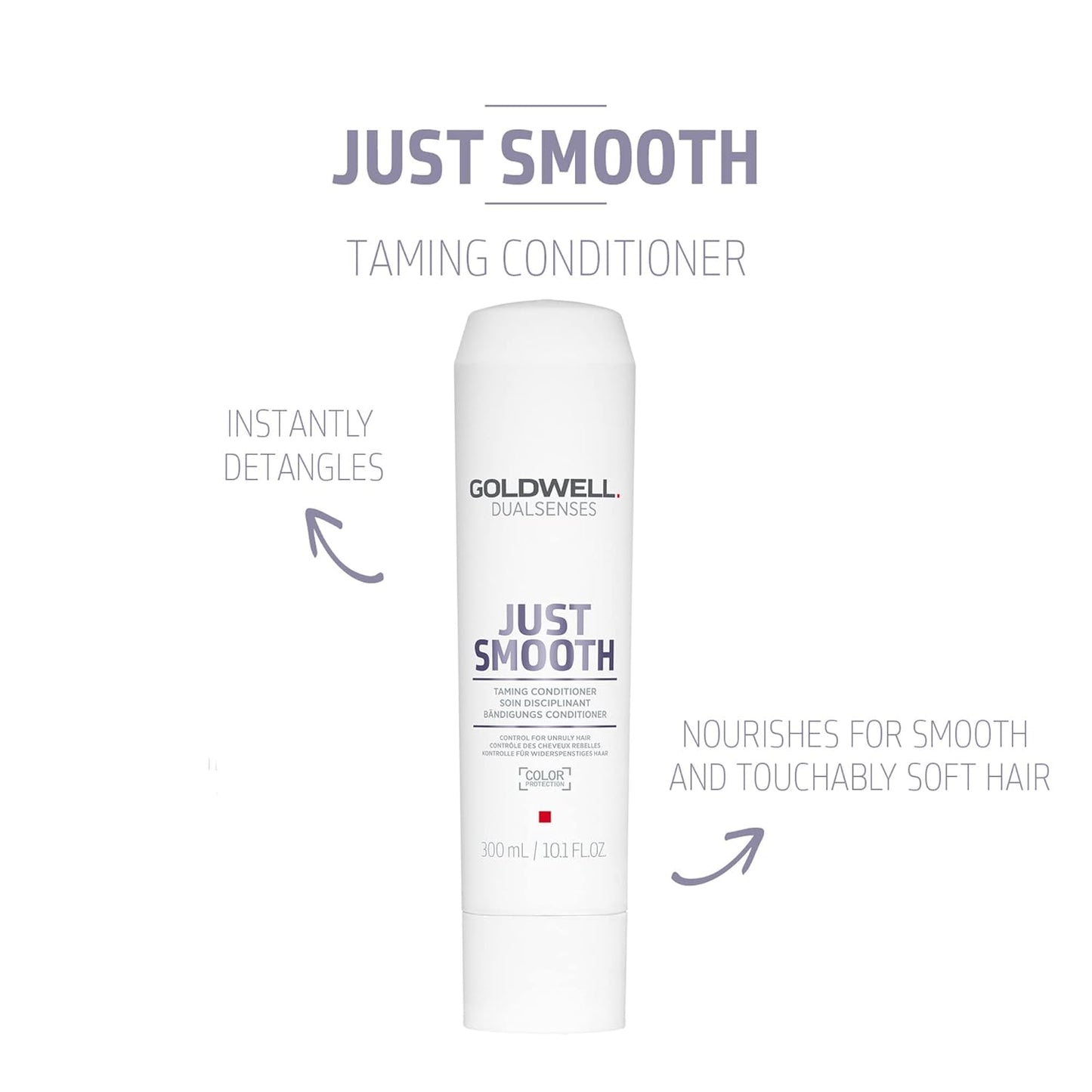 Goldwell Just Smooth Anti-Frizz Conditioner - Taming Formula for Humidity Control | 33.8 oz