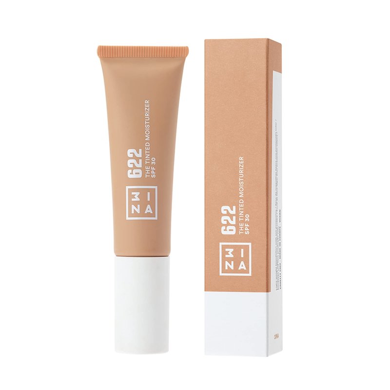 3INA The Tinted Moisturizer SPF 30 – Tinted Face Moisturizer for Women with Hyaluronic Acid – Light to Medium Coverage Foundation – 622 – 1.01 oz