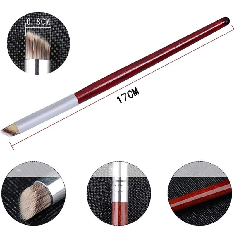 WOKOTO 3 Pcs Nail Ombre Brushes For Nail Art Brushes Set With 8 Addtional Nail Sponges Set Ombre Nail Brushes For Acrylic Application Gradient Gel Ombre Brushes Nails Nail Acrylic Brushes Set