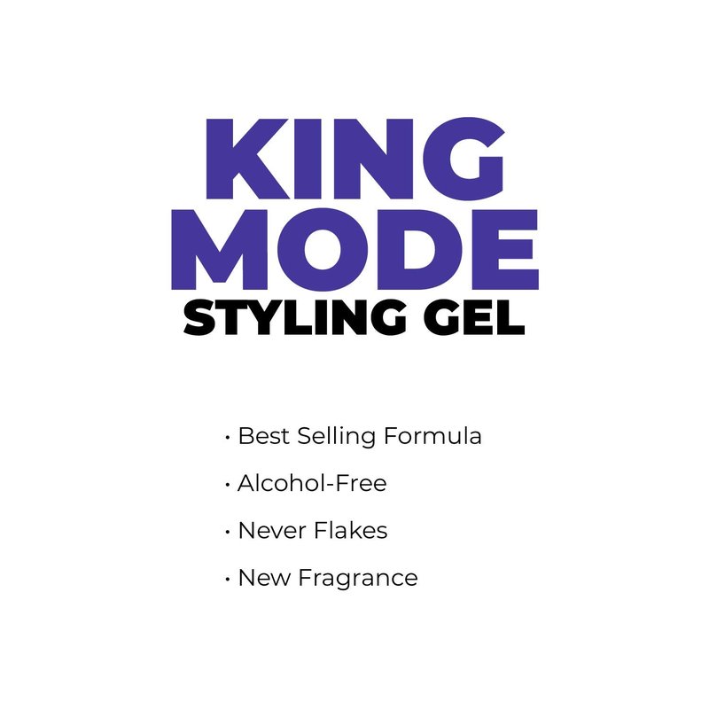 King Mode Styling Gel - Strong Hold Hair Gel for All Hair Types | 8 oz