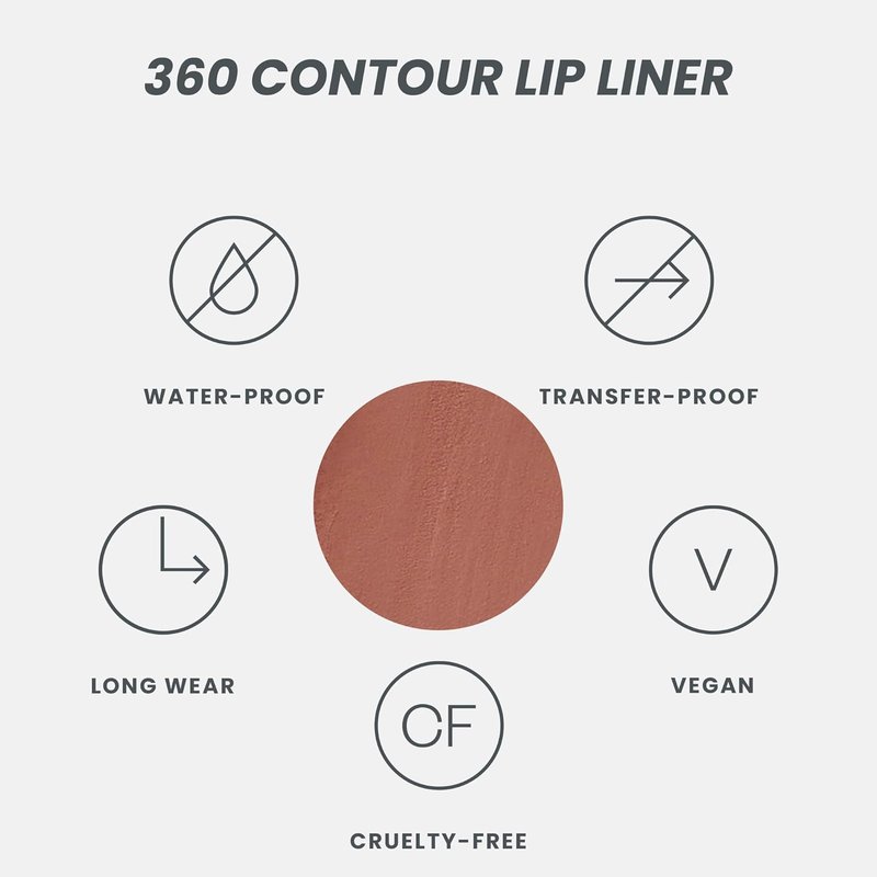 Wonderblading Lip Stain Peel Off Masque - Charming with 360 Contour Lipliner | Saddle Color