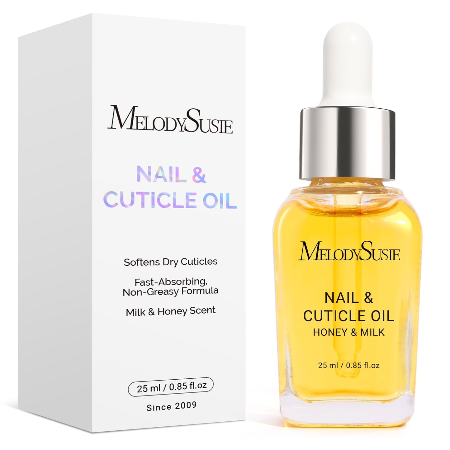 MelodySusie 25ML Cuticle Oil,Cuticle Nourishes, Promotes Nail Growth and Strength for Home and Salon Use Honey Milk