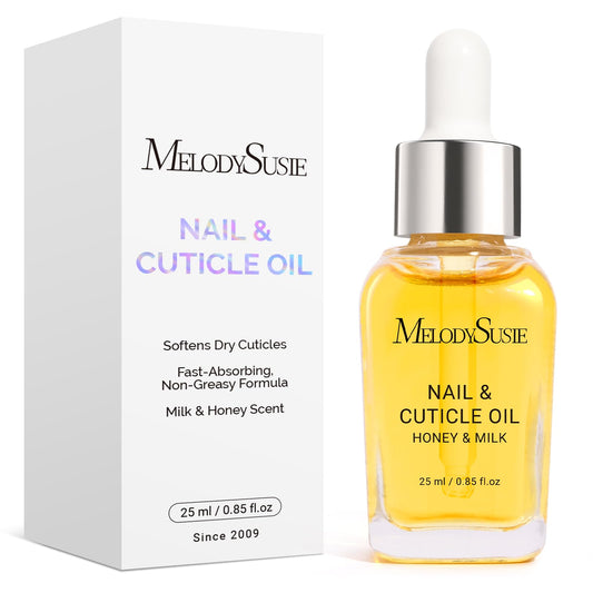 MelodySusie 25ML Cuticle Oil,Cuticle Nourishes, Promotes Nail Growth and Strength for Home and Salon Use Honey Milk
