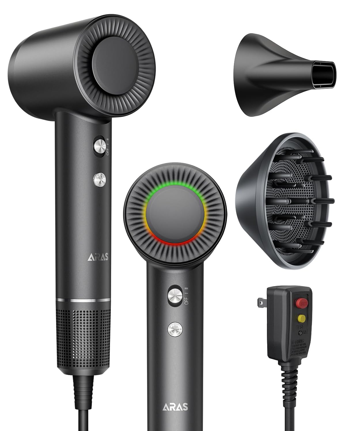 Negative Ionic Hair Dryer - 160,000 RPM Professional Blow Dryer for Fast Drying | Low Noise, Brushless Motor