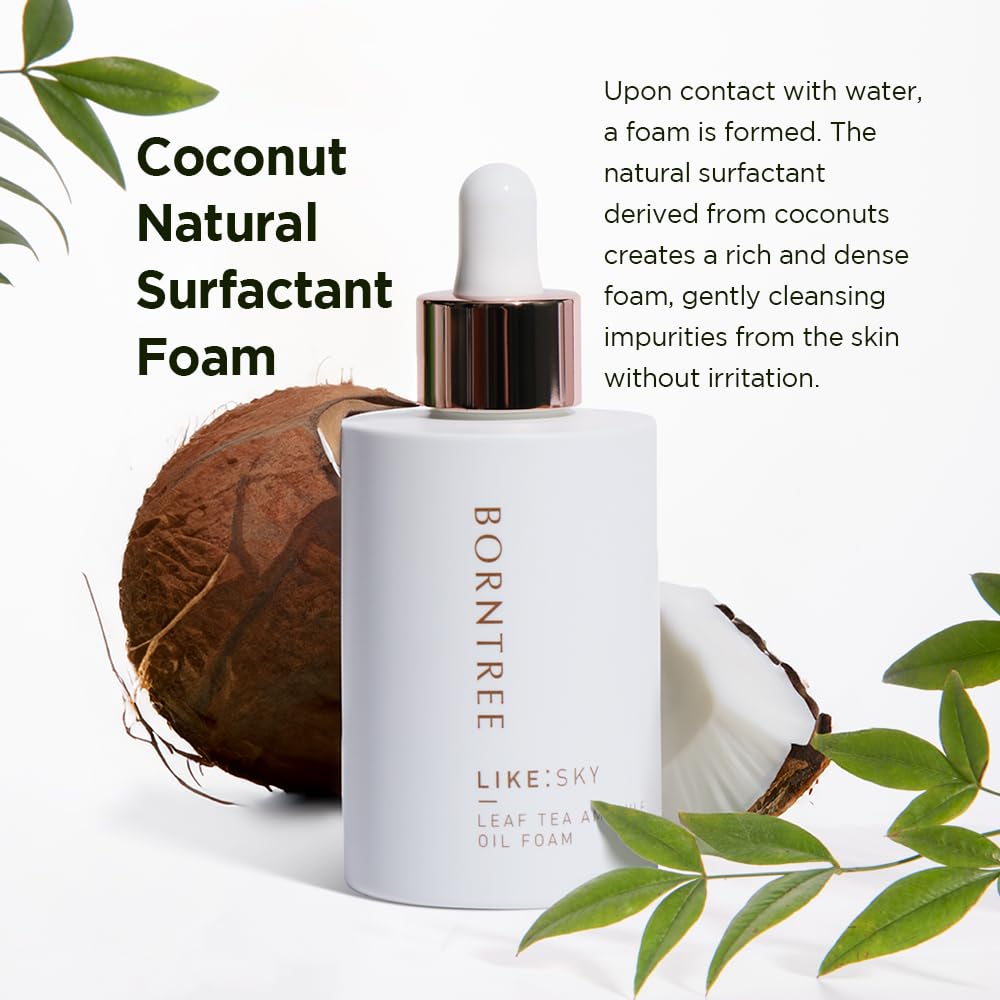 BORNTREE Like Sky Leaf Tea Ampoule Oil Foam Cleanser 5.07 fl oz