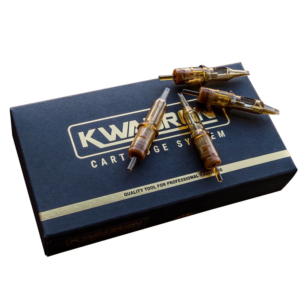 Kwadron Tattoo Needle Cartridge, Box of 20, Curved Mag Shaders #10 Long Taper - 9 Curved Mag #10 Long Taper - 30/9SEMLT