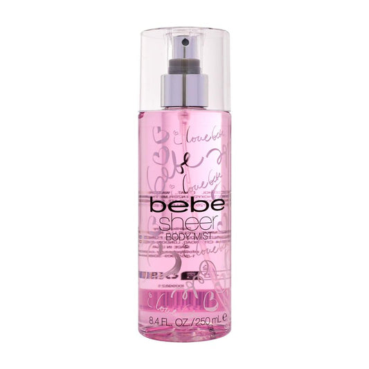 bebe Sheer Body Mist - Sensual and Flirtatious Women's Fragrance with Citrus Cocktail, Pink Peony, and Sandalwood Notes - 8.4 oz Body Mist