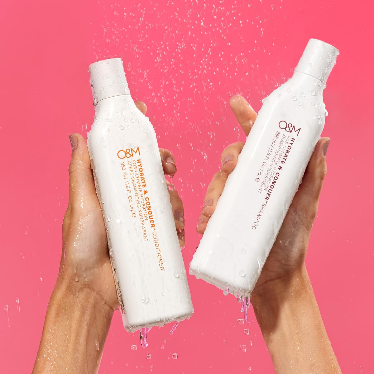 O&M Hydrate & Conquer Conditioner, Deep Moisturizing Dry, Damaged Hair Conditioner, Organic Coconut Oil, Vitamin C, Amino Acids, Color Safe, Vegan, Sulfate Free, Cruelty Free, Made in Australia, 350ml