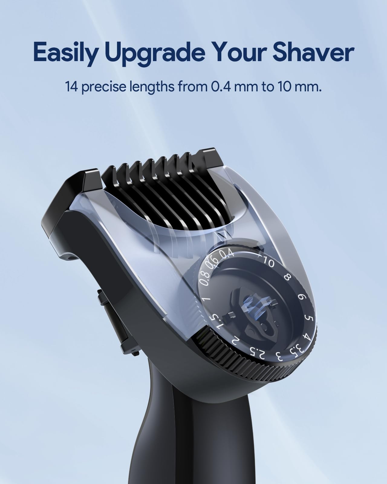 Adjustable Guard 14-in-1 Precise Length Control from 0.4-10mm, Compatible with QP2724/QP2834/QP2520/30/QP2620/30 - Built-in Dial Guide Guards Attachment, NOT FIT Pro Series