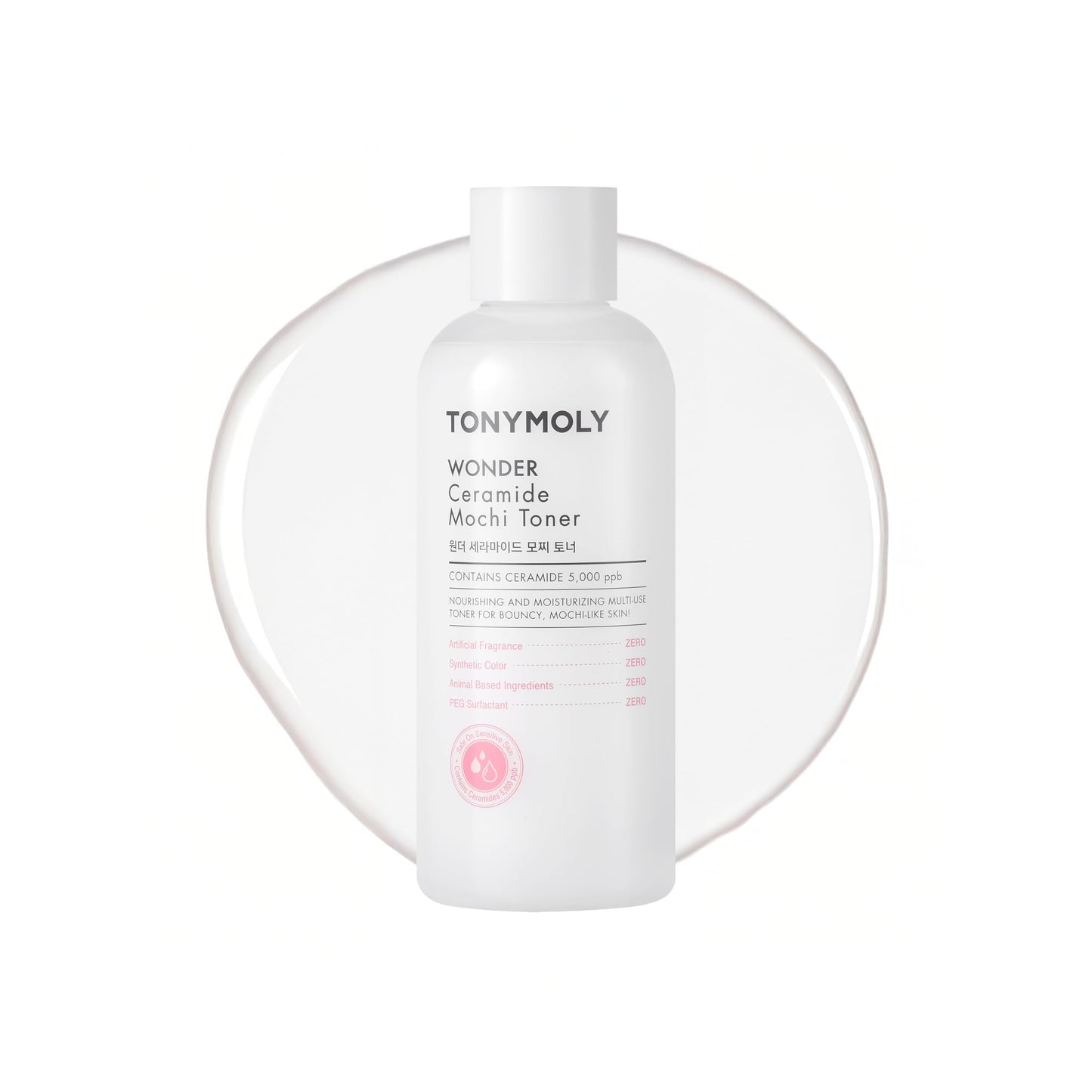 TONYMOLY Mochi Milky Toner – Hydrating Korean Milky Toner for Face, Ceramide Barrier Repair, Hyaluronic Acid & Cica – Soothing Toner for Dry & Sensitive Skin, Glass Skin – 300ml