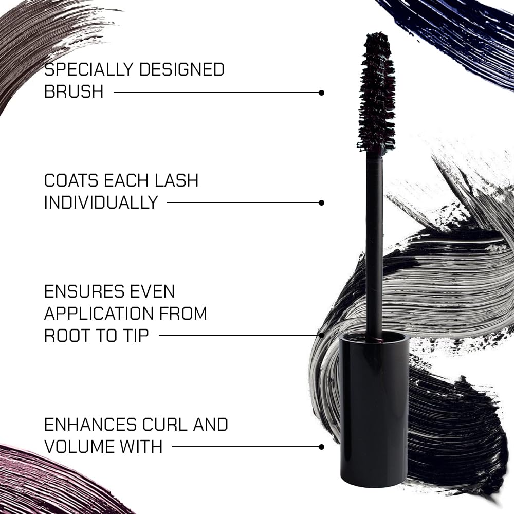 Lengthening Mascara - Radiant Smudge-Proof Curl & Volume for Sensitive Eyes | 0.43 oz (03 Blue)