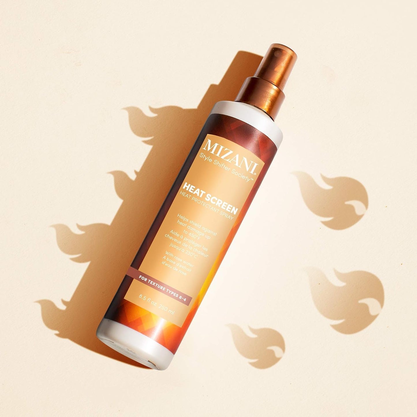 Mizani Style Shifter Society Heat Screen Heat Protectant Spray - Anti-Frizz & Glossy Shiny Finish For Textured, Curly and Coily Hair