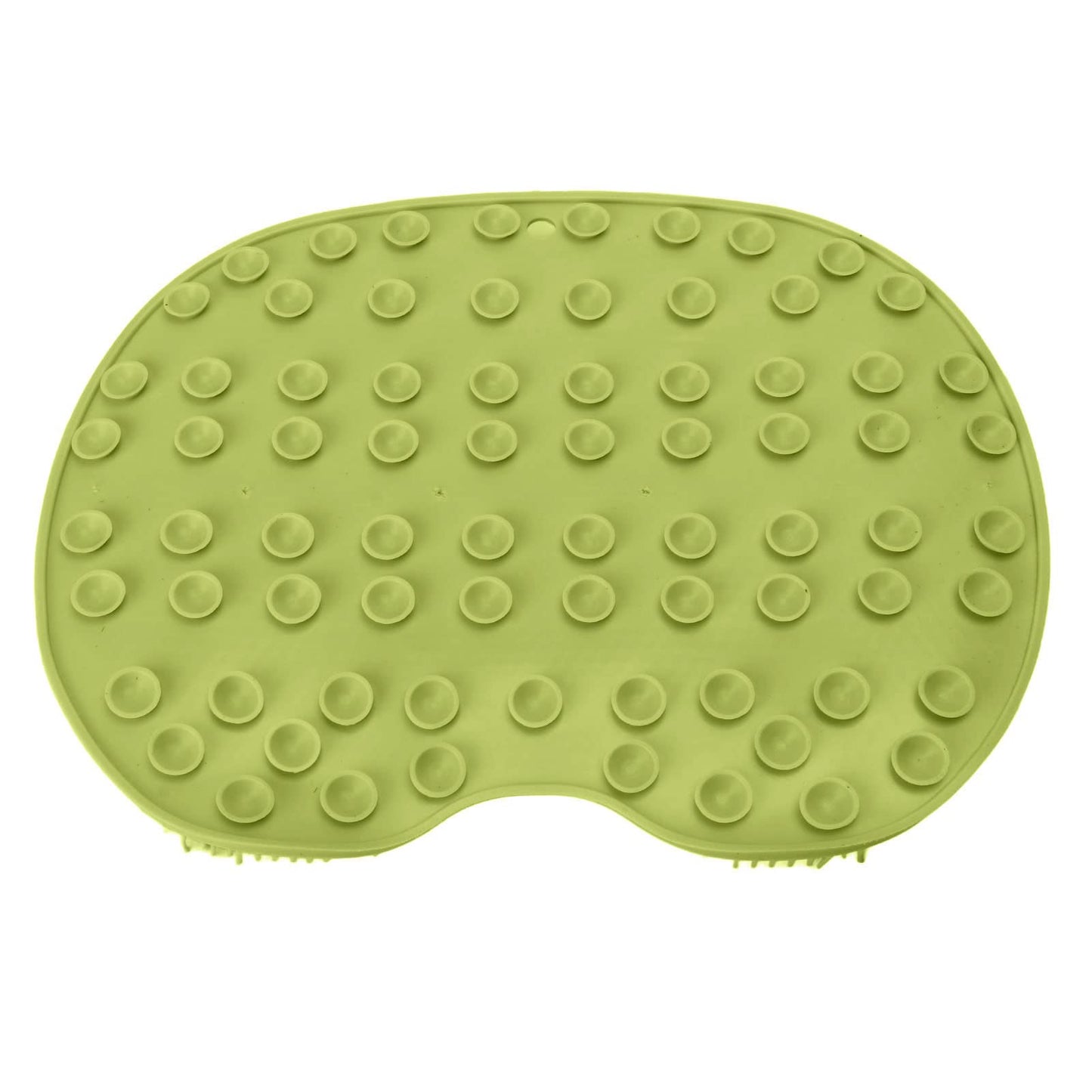 Bath Massage Pad, Shower Foot & Back Scrubber, Body Scrubber, Lazy Bath Massage Cushion Brush with Suction Cups, Bathroom Wash Foot Mat, Foot SPA, Exfoliating Dead Skin Foot Brush(Green)