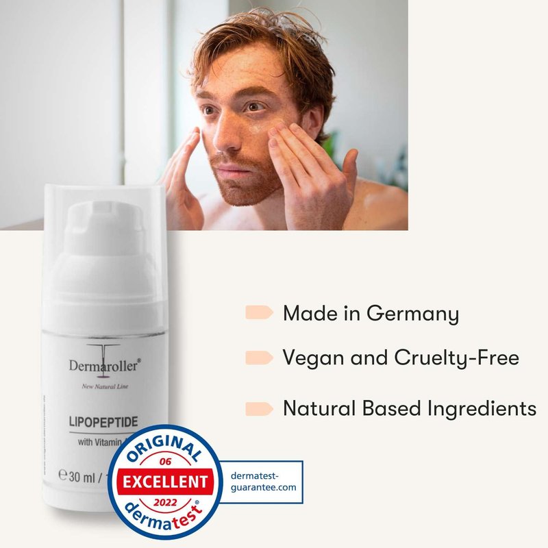 Dermaroller, New Natural Line Lipopeptide Night Cream Hyaluronic Acid Vitamin A and Shea Butter Combine to Moisturize and Repair Tired Stressed Skin Helps to Reduce Fine Wrinkles oz, 1.01 Ounce